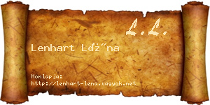 Lenhart Léna névjegykártya
